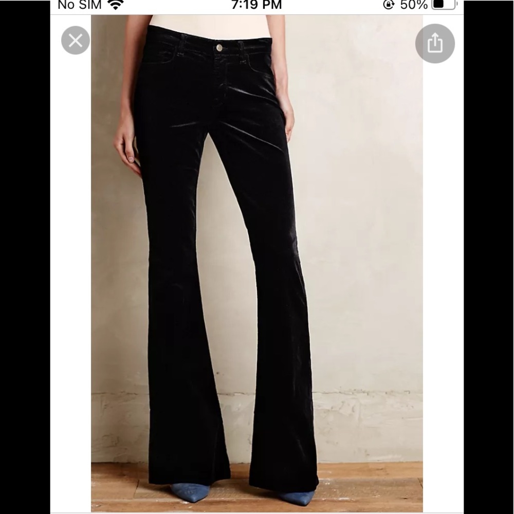 JBRAND BLACK VELVET NWOT STRETCH FLARE LEG JEANS MARTINI STYLE SIZE 29 sold out